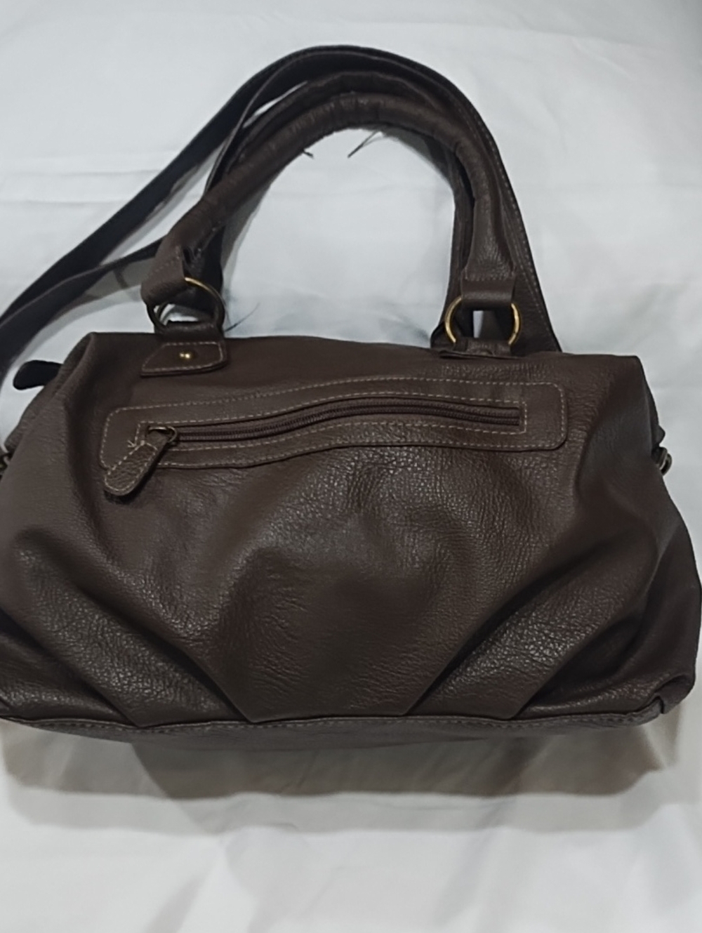 Brash VGC Women’s Brown Leather Satchel Handbag - Classic Everyday Style